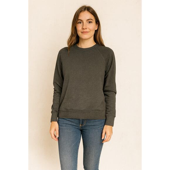 The Normal Brand Women's Crewneck Pullover Sweatshirts Long Sleeve Gray Size S - Picture 1 of 11